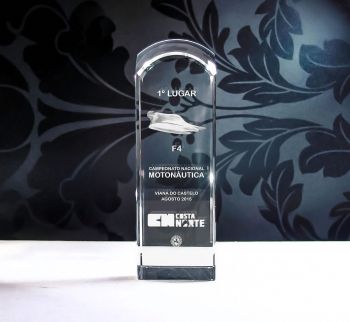 *Cristal Torre 3D - 170 e 190 x 65mm